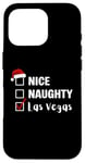 Coque pour iPhone 16 Pro Nice Naughty Las Vegas - Père Noël amusant jeu de Noël