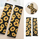 Universal Car Seat Belt Pads Backpack Straps Sunflower Shoulder Seat Belt Cover