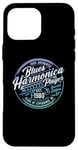 Coque pour iPhone 16 Pro Max Modern Blues Harmonica Born In 1980 Vintage 45th Birthday