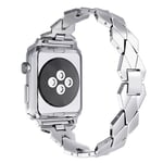 SKALO Metalliranneke ""Twist"" Apple Watch Series 7-9 41mm - Hopea