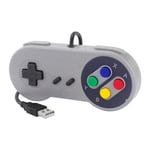 1 pcs Contrôleur de jeu USB filaire manette rétro Joypad noir gris manette de jeu pour PC portable Windows pour NESPi4 étui pour framboise Pi 4