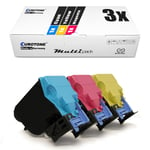 3x Eurotone Eco Cartridge Alternative for Epson Workforce AL-C-300-N AL-C-300-DN