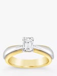 Milton & Humble Jewellery Pre-Loved 18ct White & Yellow Gold Solitaire Diamond Engagement Ring