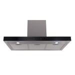 electriQ 90cm Stainless Steel Slimline Touch Control Cooker Hood A+++