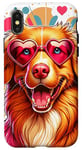 Coque pour iPhone X/XS Nova Scotia Duck Tolling Retriever Dog St Valentin Art