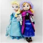 50cm 2st Frozen Princess Anna Elsa Snödrottning Docka Leksaker Julklappar Fyllda Plysch