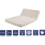 Provence Literie - Matelas Souple Pour tous bz + Alèse 140x200 x 15 cm + contact avec contact Latex sur Face Hiver - Dim Assise 60 cm - 5 zones de