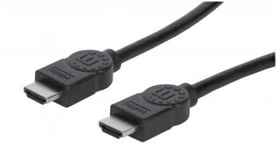 Manhattan HDMI Cable, 4K@30Hz (High Speed), 2m, Male to Male, Black, Equivalent 