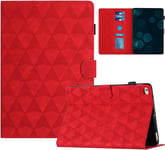 Étui Pour Ipad 9.7 Pouces 2017/2018 Cuir Pu Coque Ipad Air Coque Ipad Air 2 Avec Boucle Magnétique Coque Ipad 6eme Generation Béquille Coque Ipad 5eme Generation Rouge