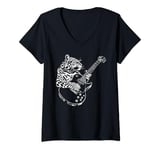 Womens Guitarist Guitar - Guitar Player Jaguar Dad Mom V-Neck T-Shirt