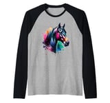 Hanoverian Horse Raglan Baseball Tee