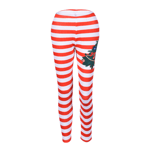 Women Christmas Stripe Sports Yoga Pants Fitness Trousers S
