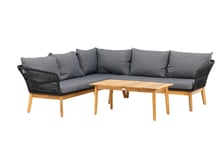 Venture Design Chania hjørnesofa Hvid 3-personers sofa, 2-personers endebord & bord 110x60 cm