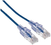 Monoprice Cat6A 50ft Blue 10-Pk Patch Cable UTP 30AWG 10G Pure Bare Copper Snagless RJ45 SlimRun Series Ethernet Cable