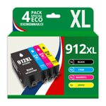 Pack 4 cartouches compatibles avec HP 912 XL - 123CONSOMMABLES