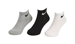 NIKE Young Athletes Toddler Kids Cushioned 3-Pair low cut Socks Shoes 7C-10CY/4-5 (Sock Size)