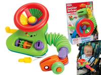 JUNIOR DRIVER CAR Steering Wheel Activity Kids Toy Buggy Stroller Baby Toddler.