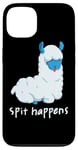 Coque pour iPhone 13 Spitting Lama Happens Spit Alpaga amusant Jeu de mots