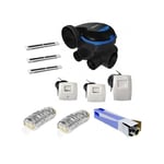 Kit complet 3 bouches et entrée d'air hygroréglable, gaines et vmc Aldes easyhome hygro premium mw b