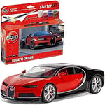 Airfix Starter Set - A55005 Bugatti Chiron Model Building Kit - Plastic Model Car Kits for Adults & Children 8+, Set Includes Decals, Humbrol Acrylic Paints, Brush & Poly Cement