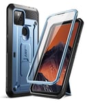 SUPCASE Unicorn Beetle Pro Series Coque Robuste avec Protection d'écran intégrée pour Google Pixel 4A 5G (2020) 6,2" Bleu métallisé