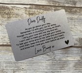 Daddy To Be Gift From Bump CHRISTMAS Birthday Valentines Wallet Card Keepsake