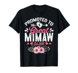 Promoted To Great Mimaw Est 2025 First Time Mimaw Floral T-Shirt