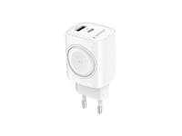 Gembird 2-In-1 20W Apple Watch + Phone Fast Charger White