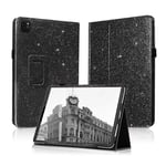 FSCOVER Case for iPad Pro 11 Inch 2021 (3rd Generation) Glitter Leather [Pencil Holder/Flip Stand] Auto Sleep/Wake Magnetic Cases for iPad Pro 11 Inch 3rd/2nd 2021/2020/2018 -Black