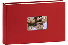 walther Design Photo Album Red 200 Photos 10 x 15 cm Memo Album with Punched Cover, Fun ME-110-R