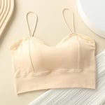 Banrib-Soutien-Gorge Intégré Sans Petit Coussin Avec Haut Pour Femme,Beauté De La Poitrine,Porte-Jarretelles,Sous-Vêtements En Acier Froncé,Anneau Dans Le Dos