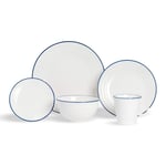 20pc Farmhouse White Dinner Set - By Nicola Spring