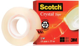 Office tape SCOTCH® Crystal Clear (600) transparent/clear 19mm 33m in a box