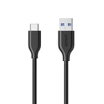 Câble USB C vers USB 3.0 de 90 cm Anker PowerLine+ Extra Solide avec une Pochette pour Appareils USB Type C ( Samsung Galaxy S8/S8+/S9, nouveau MacBook, Google Pixel, Nexus 6P, LG V20/G5/G6 …)