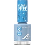 Manhattan Make-up Nails Clean & Free Nail Lacquer 152 Tidal Wave Blue 8 ml
