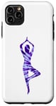 Coque pour iPhone 11 Pro Max Violet tie-dye pose arbre yoga