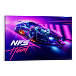 WERTQ Need for Speed Heat Canvas Art Poster and Wall Art Picture Print Modern Family Room Decor Poster 12 x 18 Inches (30 x 45 cm)