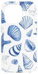 Coque pour iPhone 15 Pro Été côtier bleu coquillage, étoile de mer, femme