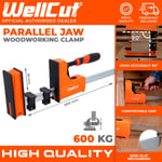 WellCut Heavy Duty F Clamp Bar Clamps 95 X 600MM Quick Slide Wood Clamp