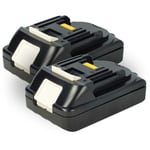 2x Batterie compatible avec Makita DJR188, DJR186RTE, DJR186ZK, DJR187, DJR187RTE, DJR187ZK outil électrique (2500 mAh, Li-ion, 18 v) - Extensilo