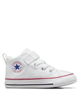 Converse Infant Boys Malden Street Mid Trainers - White, White, Size 3 Younger