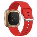 Fitbit Versa 4 / Sense 2 - Silikone urrem - Passer til håndled 150mm-210mm - Rød