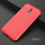 Samsung Galaxy J3 Pro/J3 2017      Leather Texture Case    Red