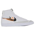 NIKE Homme Blazer Mid '77 Sneaker, White/Black-Bright Mandarin-Medium, 38.5 EU