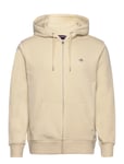 Reg Shield Full Zip Hoodie Tops Sweat-shirts & Hoodies Hoodies Beige GANT