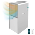 Cecotec Climatiseur Portable ForceClima 12850 Style Heating Connected. 12000 BTU, Surface de 23 m², Télécommande, 5 Modes et 2 Vitesses, Minuterie, Roues Multidirectionnelles 360º