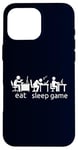 Coque pour iPhone 16 Pro Max Eat Sleep Game All Gamer Life At The Table Humour Gaming