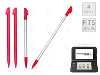 4 x RED Stylus for Nintendo 3DS XL/LL Plastic Stylus Extendable Parts Pen Spare