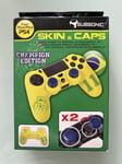 Custom Kit Silicon Skin controller PLAYSTATION 4 ps4 Football Grip + Caps