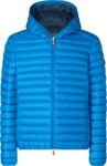 Save the Duck Men's Animal Free Hooded Puffer Jacket Donald Blue Berry, L